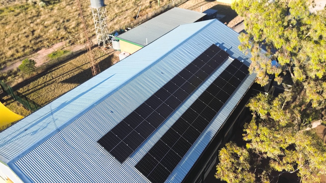 Testing off grid solar and battery system for isolated schools
