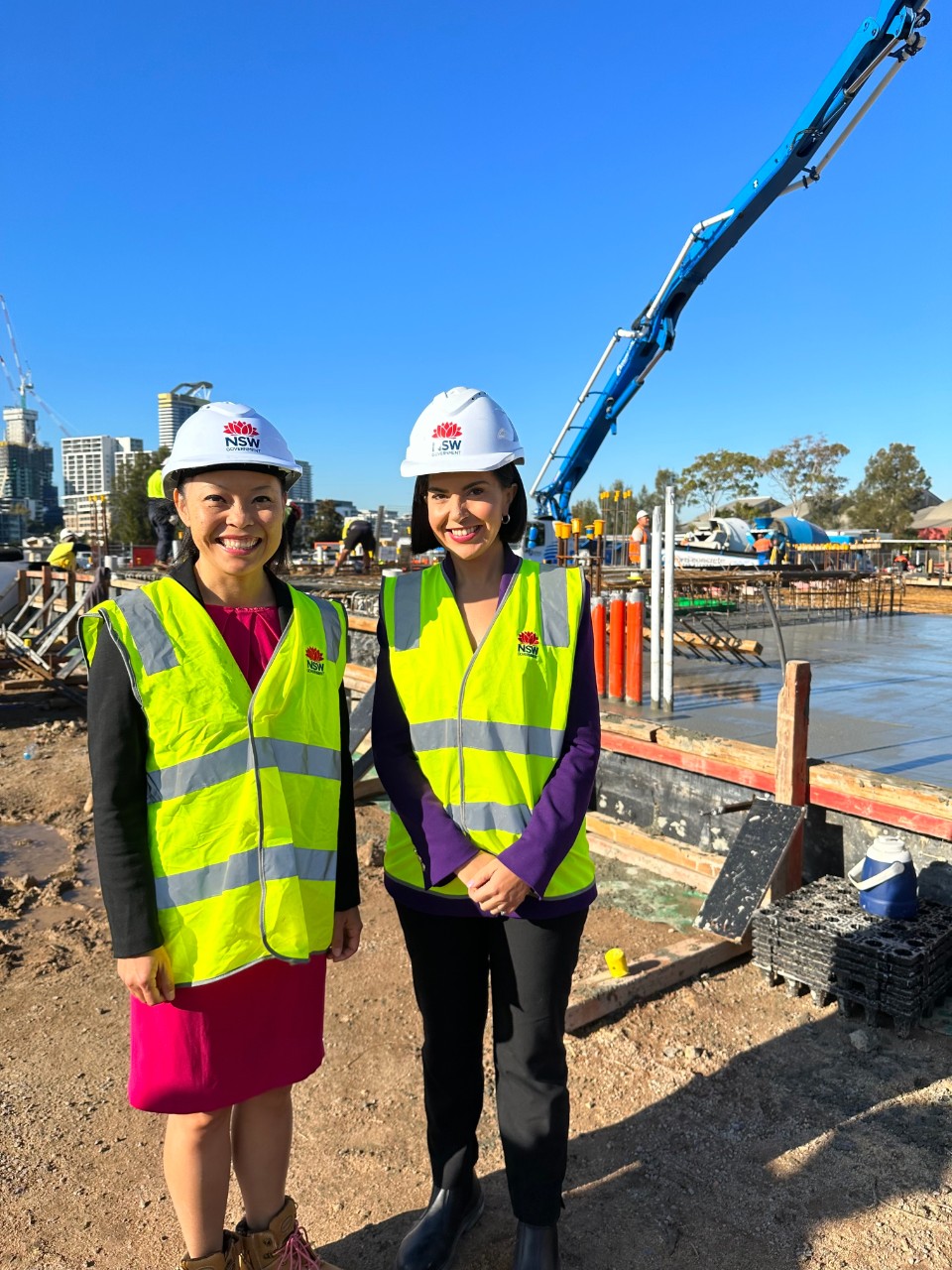 First concrete poured for new high school at Wentworth Point