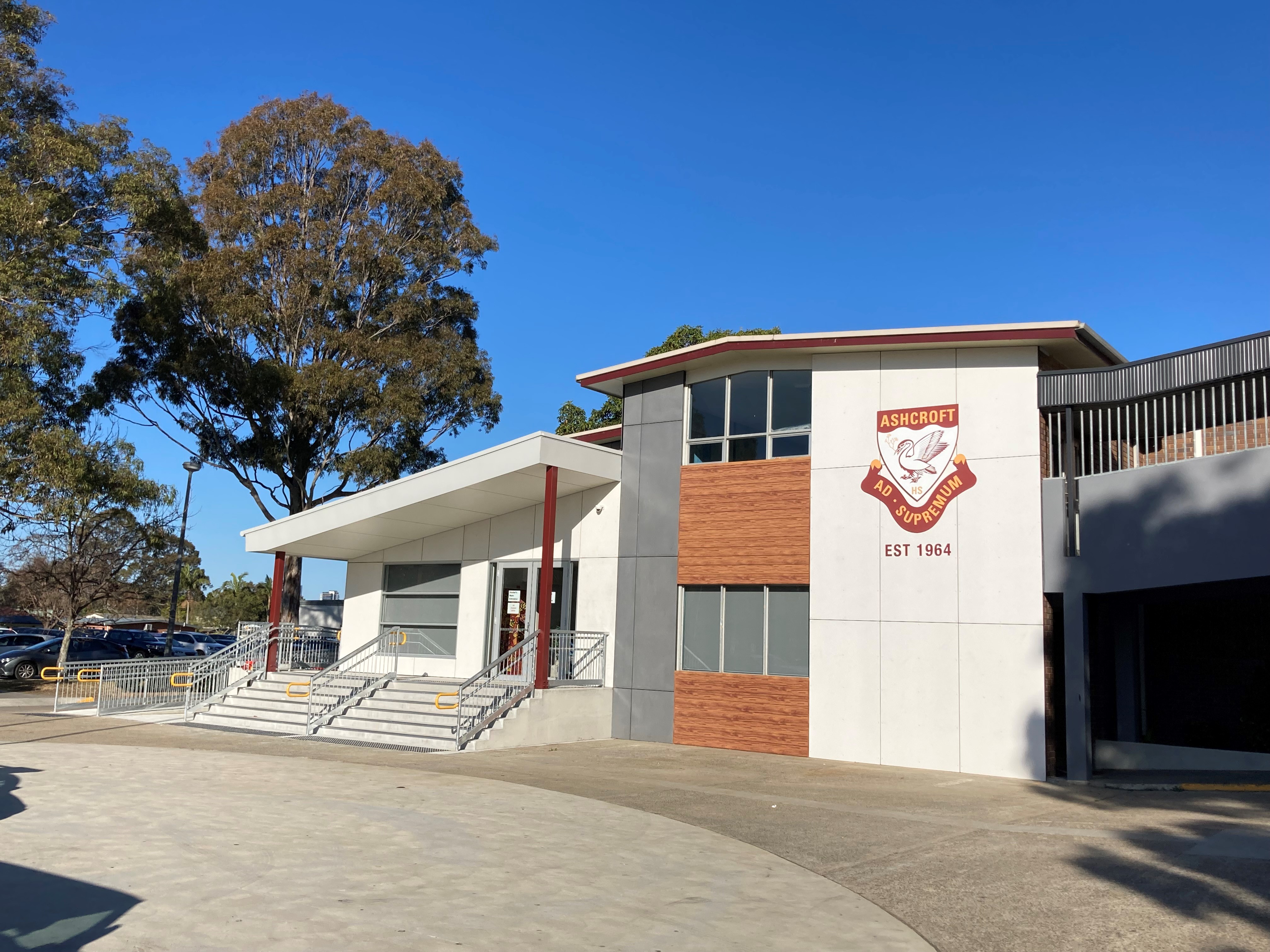 The entry of the Ashcroft High School administrative building after the upgrade. The entry of the Ashcroft High School administrative building after the upgrade.