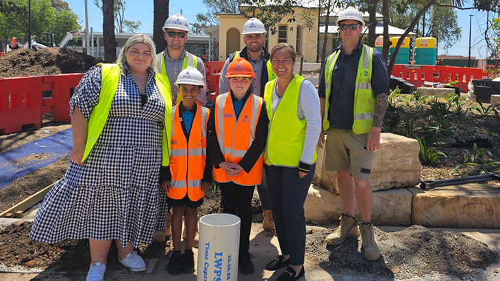 Hello 2058: time capsule marks school upgrade