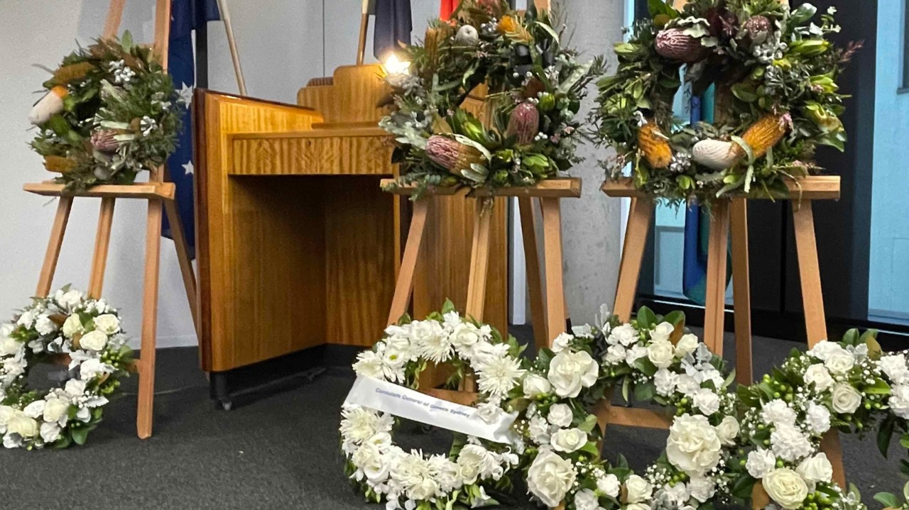 Anzac wreaths were laid in memory of those who gave their lives. Anzac wreaths were laid in memory of those who gave their lives.