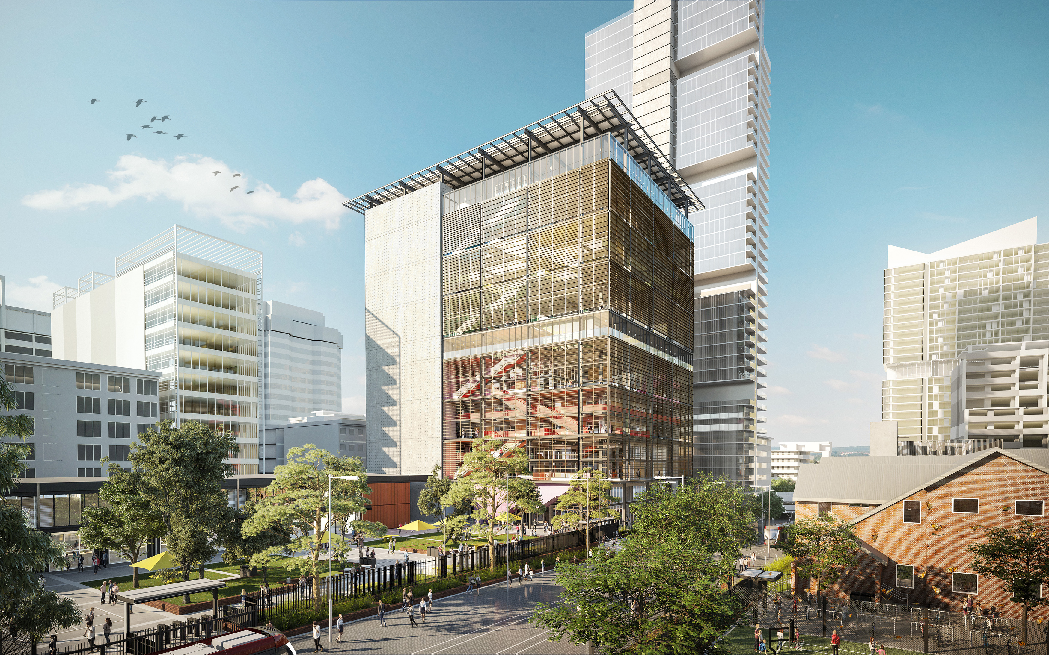 Image 2_Arthur Phillip High School Latest artist's rendering of the new Arthur Phillip High School.