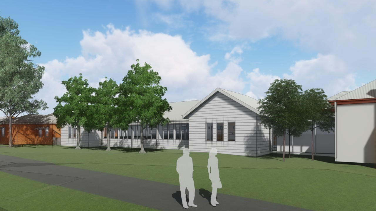 Artists impression of external upgrade to Braidwood Central School Artists impression of external upgrade to Braidwood Central School