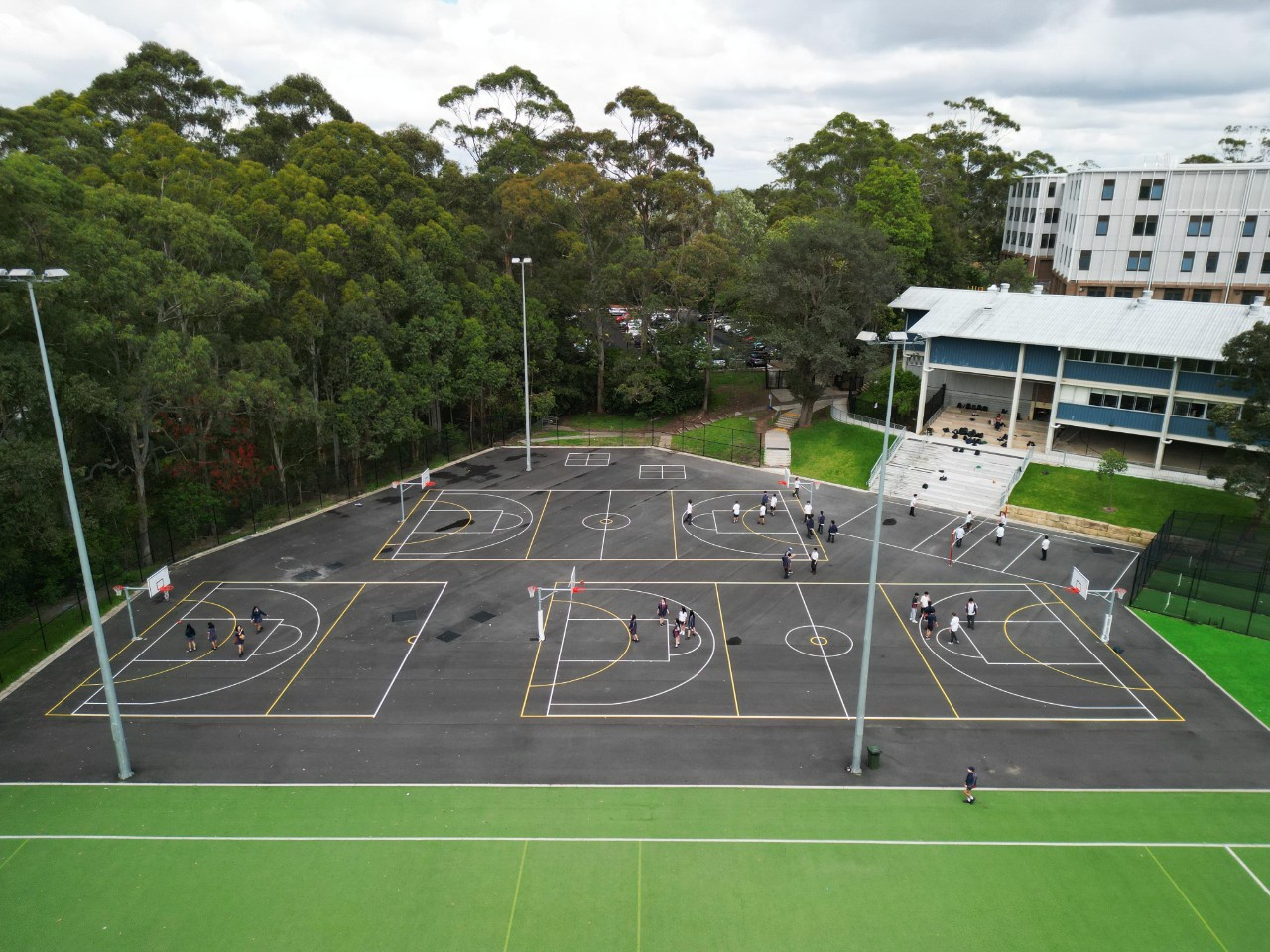 Chatswood High School - reurbished full and half sports courts