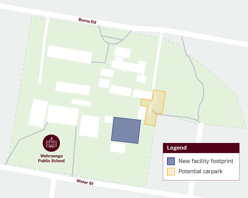 Map of the proposed facility at Wahroonga Public School